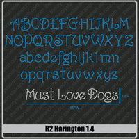 Harington 1.4 Rhinestone Font R2