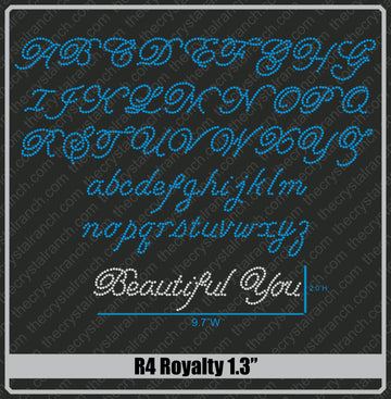 Royalty 1.3 Rhinestone Font R4