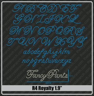 Royalty 1.9 Rhinestone Font R4