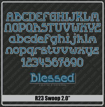 Swoop 2.0 Rhinestone Font R23