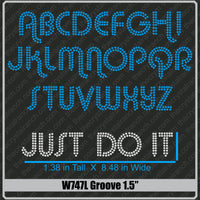 Groove 1.5 Rhinestone Font W747L