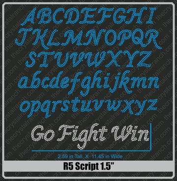 Script 1.5 Rhinestone Font R5