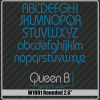 Rounded 2.6 Rhinestone Font W1001