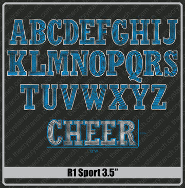 Sport 3.5 Rhinestone Font R1