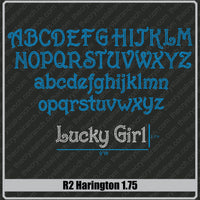 Harington 1.75 Rhinestone Font R2