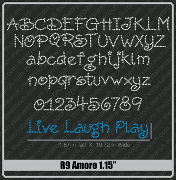 Amore 1.15 Rhinestone Font R9