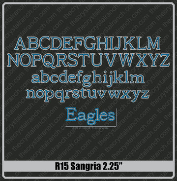 Sangria 2.25 Rhinestone Font R15