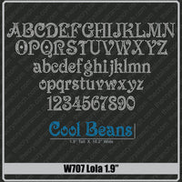 Lola 1.9 Rhinestone Font W707