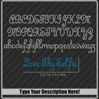 Script 1.5 Rhinestone Font W21