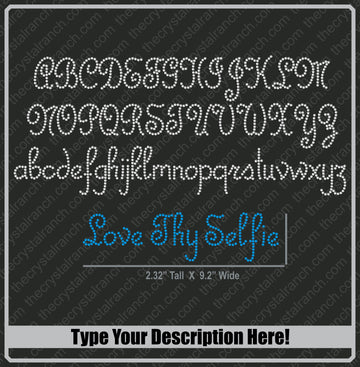 Script 1.5 Rhinestone Font W21