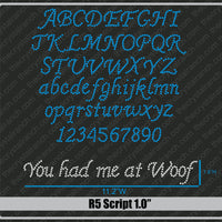 Script 1.0 Rhinestone Font R5