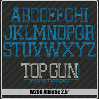 Athletic 2.5 Rhinestone Font W200