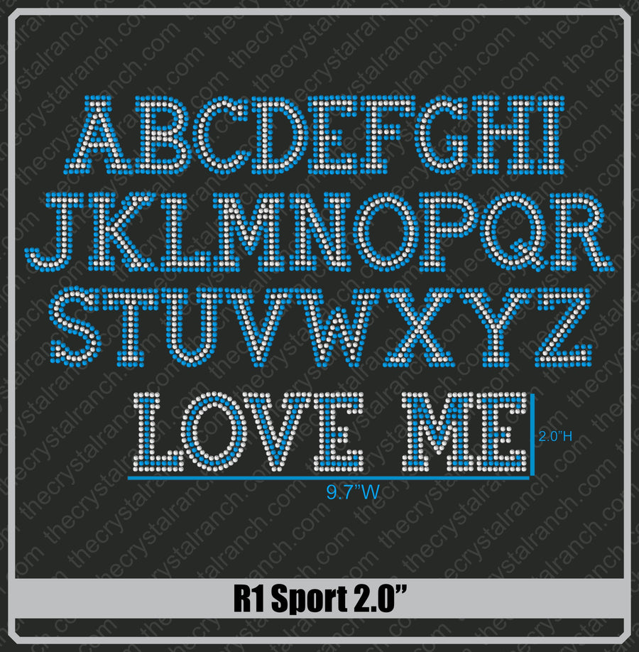 Sport 2.0 Rhinestone Font R1