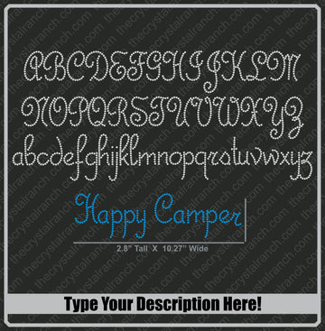 Script 2.0 Rhinestone Font W022