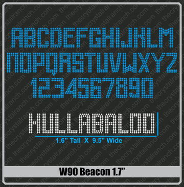 Beacon 1.7 Rhinestone Font W90