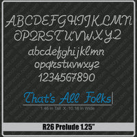 Prelude 1.25 Rhinestone Font R26