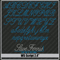 Script 2.4 Rhinestone Font W5