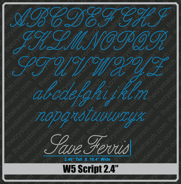 Script 2.4 Rhinestone Font W5