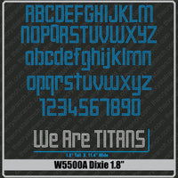 Dixie 1.8 Rhinestone Font W5500A