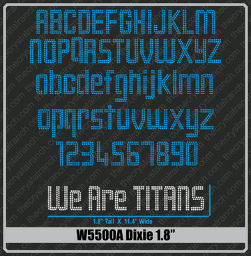 Dixie 1.8 Rhinestone Font W5500A