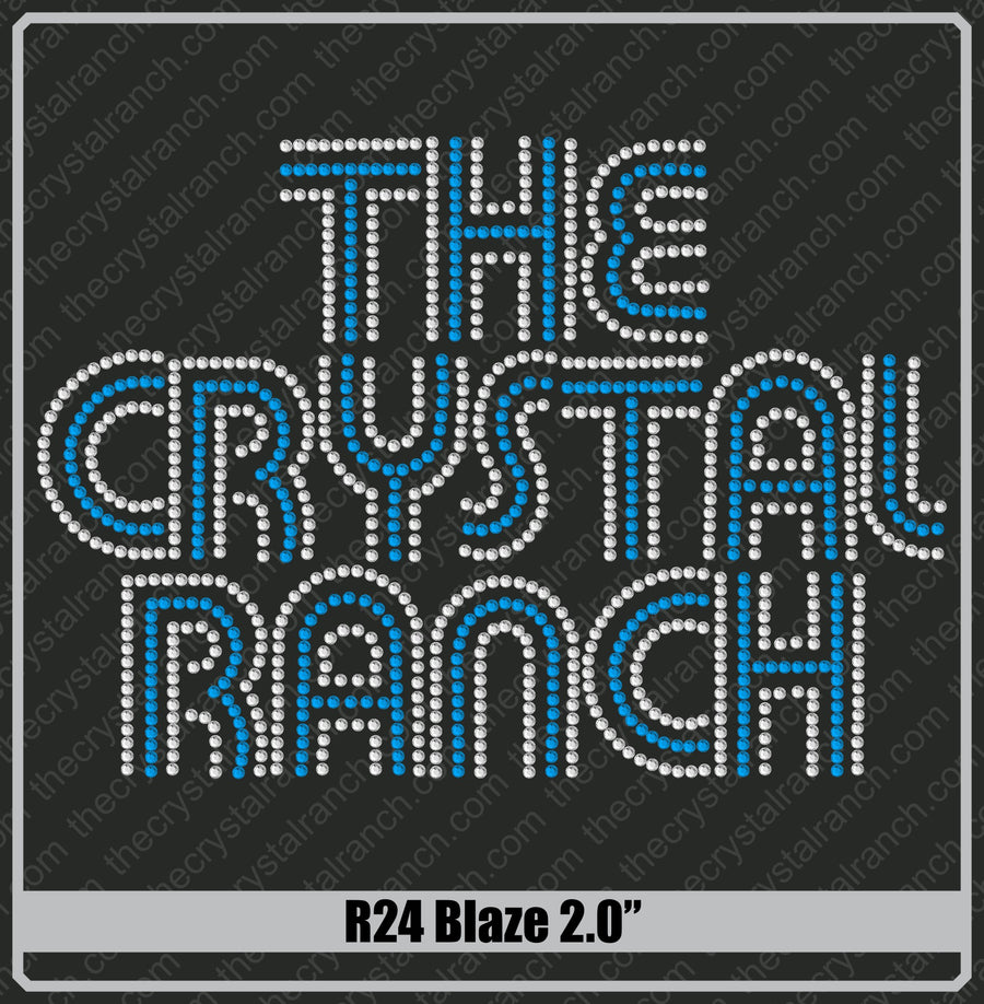 Blaze 2.0 Rhinestone Font R24