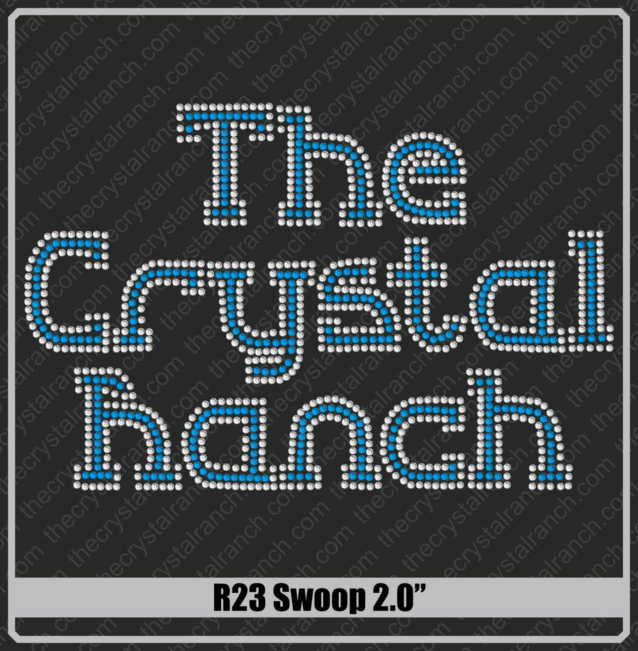 Swoop 2.0 Rhinestone Font R23