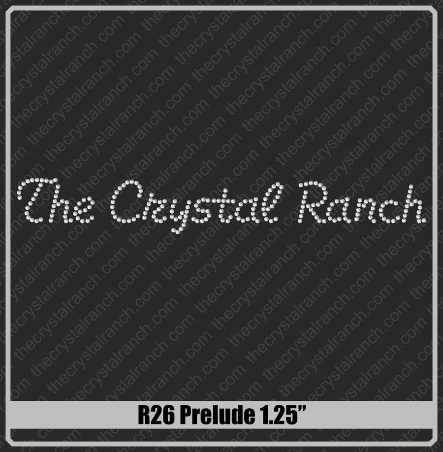 Prelude 1.25 Rhinestone Font R26