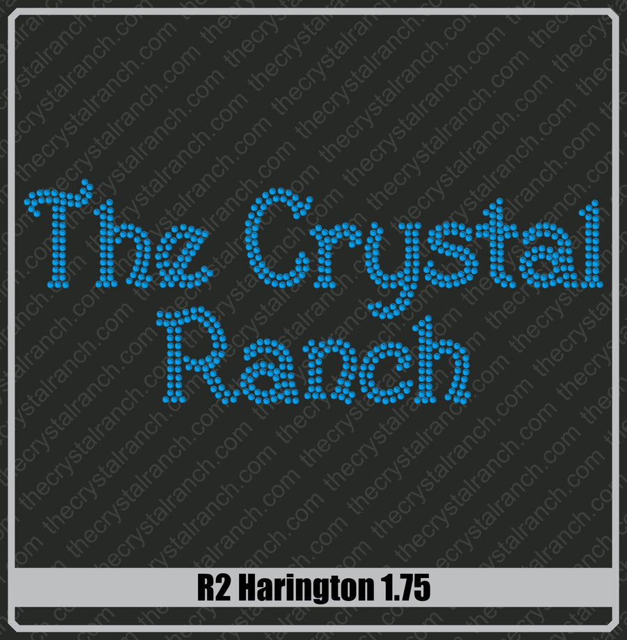 Harington 1.75 Rhinestone Font R2