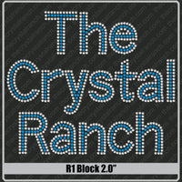 Block 2.0 Rhinestone Font R1