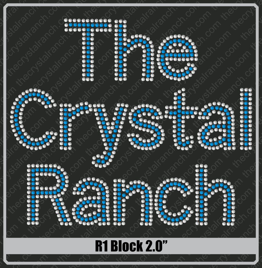 Block 2.0 Rhinestone Font R1