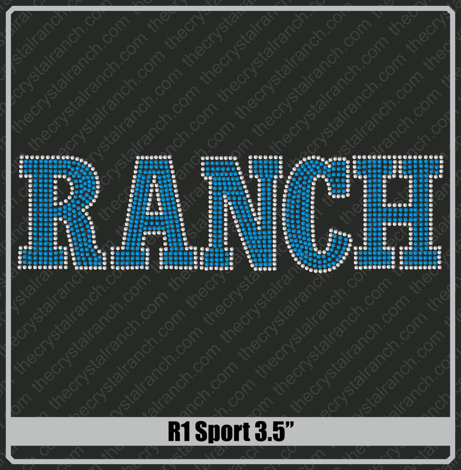 Sport 3.5 Rhinestone Font R1