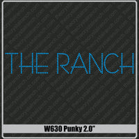 Punky 2.0 Rhinestone Font W630