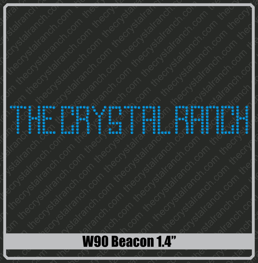 Beacon 1.4 Rhinestone Font W90