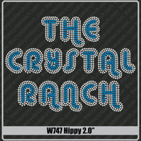 Hippy 2.0 Rhinestone Font W747