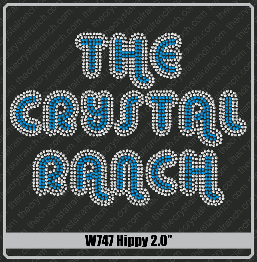 Hippy 2.0 Rhinestone Font W747