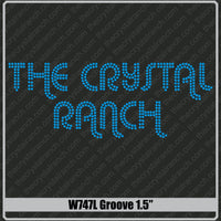 Groove 1.5 Rhinestone Font W747L