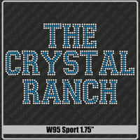 Sport 1.75 Rhinestone Font W95