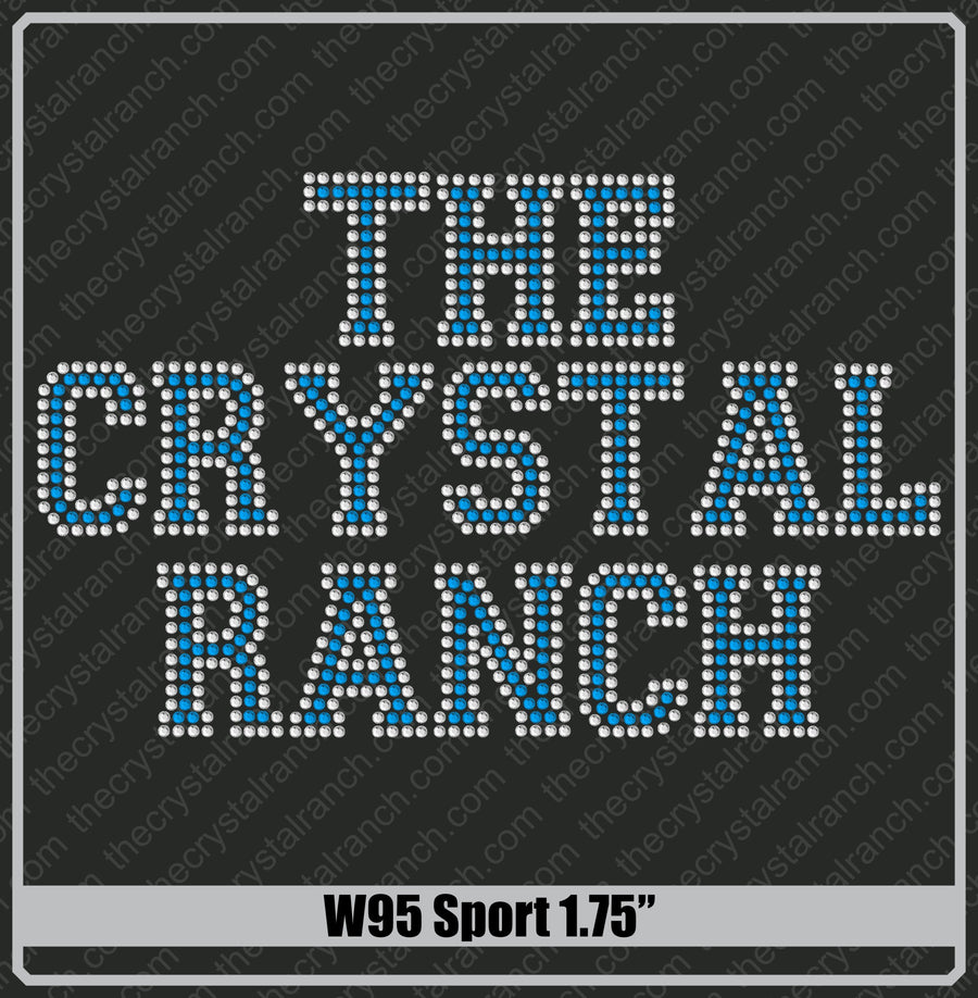 Sport 1.75 Rhinestone Font W95