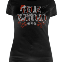 Feliz Navidad Rhinestone Transfer H068