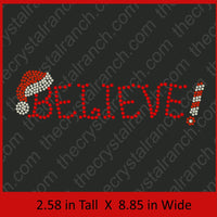 Believe Rhinestone Transfer H007