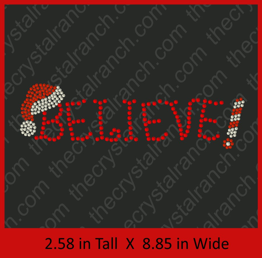 Believe Rhinestone Transfer H007