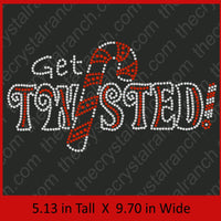 Get Twisted Rhinestone Transfer H073