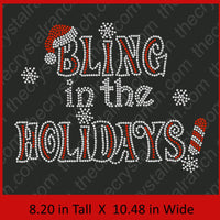 Bling in the Holidays Rhinestone Transfer H096