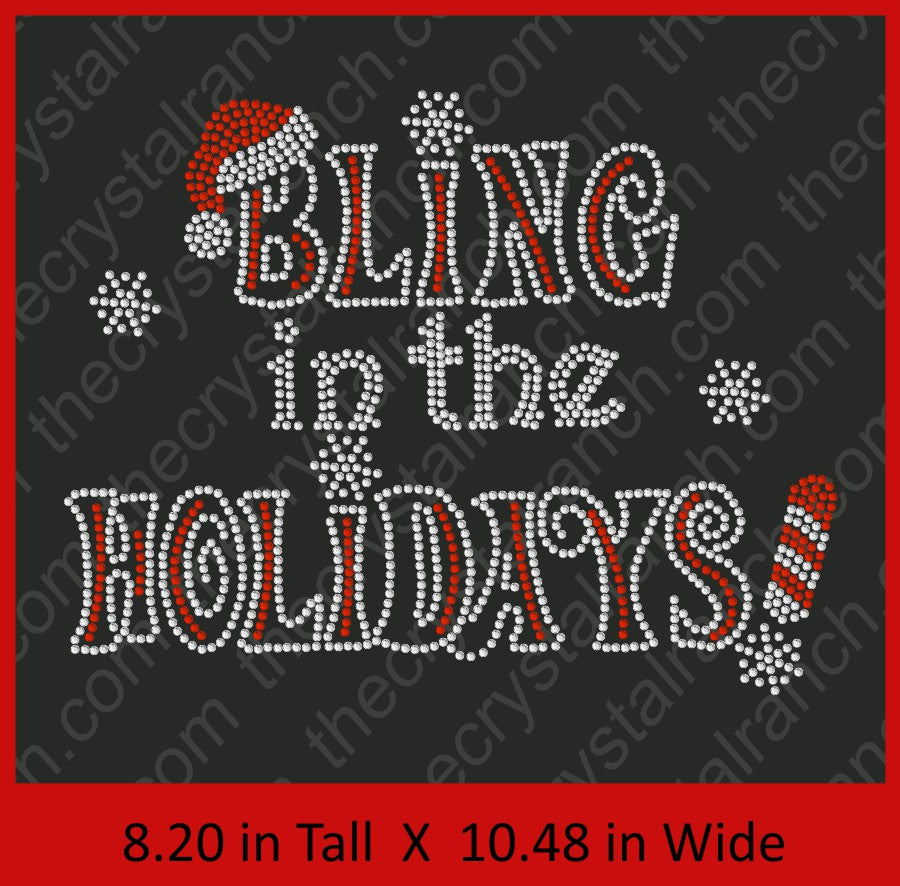 Bling in the Holidays Rhinestone Transfer H096