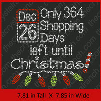 Shopping Day Christmas Rhinestone Transfer H106