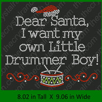 Drummer Boy Rhinestone Transfer H112