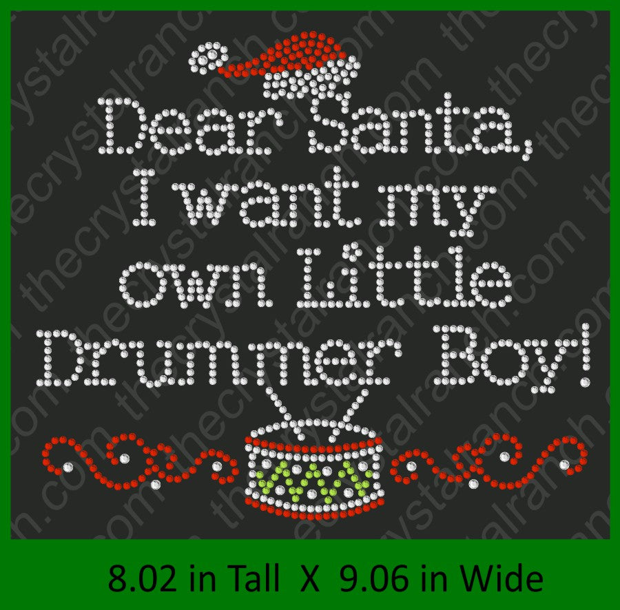 Drummer Boy Rhinestone Transfer H112