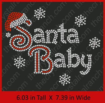 Santa Baby Rhinestone Transfer H129