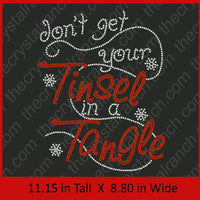 Don't Get Your Tinsel in a Tangle Rhinestone Transfer H146