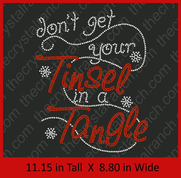 Don't Get Your Tinsel in a Tangle Rhinestone Transfer H146